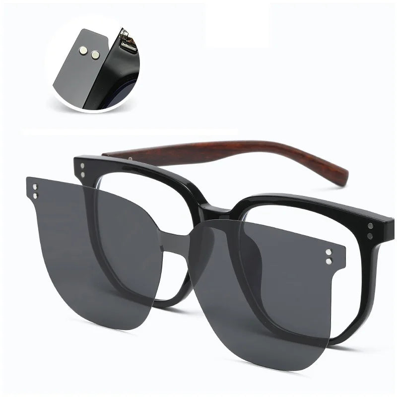 Magnetic Set High Appearance Level Nearsightedness Glasses Polarizing Sunglasses A Variety Of Clip-On Driving Sunglasses