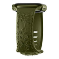 Apple Watch Silicone Band - Floral Engraved - Stylish Design - SJB-DIAMOND ELITES