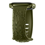 Apple Watch Silicone Band - Floral Engraved - Stylish Design - SJB-DIAMOND ELITES