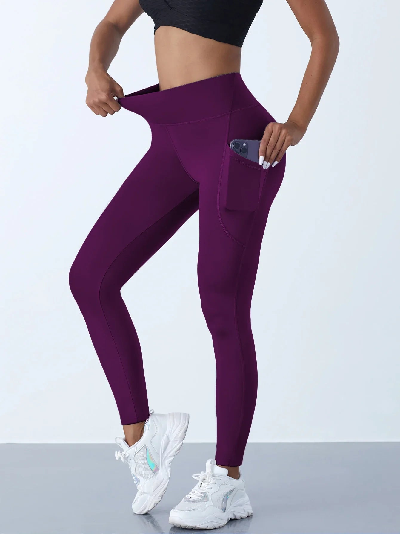 High Waist Women's Yoga Leggings with Pockets THRIXINE