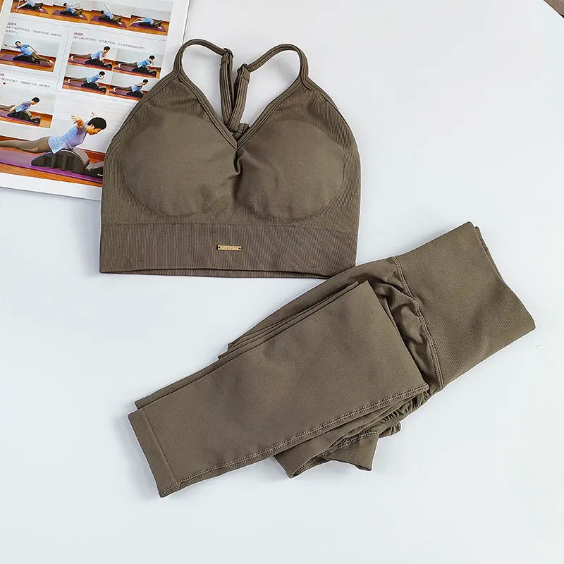 Women's Seamless High Waist Yoga Gym Set THRIXINE