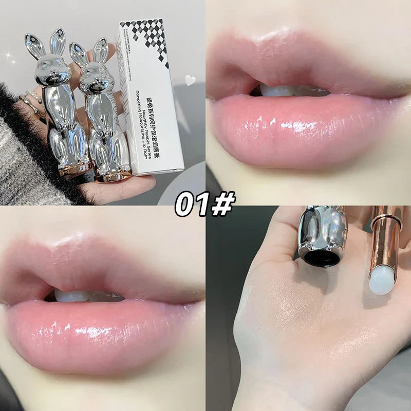 Lip Balm Cute Rabbit Moisturizing Lipstick  Color Changing Moisturizing and Anti Cracking Lipstick Four-Color Rabbit Cosmetics Lootquake LLC