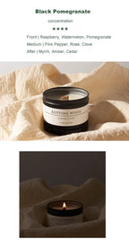 Black Tin Can Scented Aromatic Candles Wooden Wick Candle Jars with Lid Classic Home Decorative Candles Dried Flower Lootquake LLC