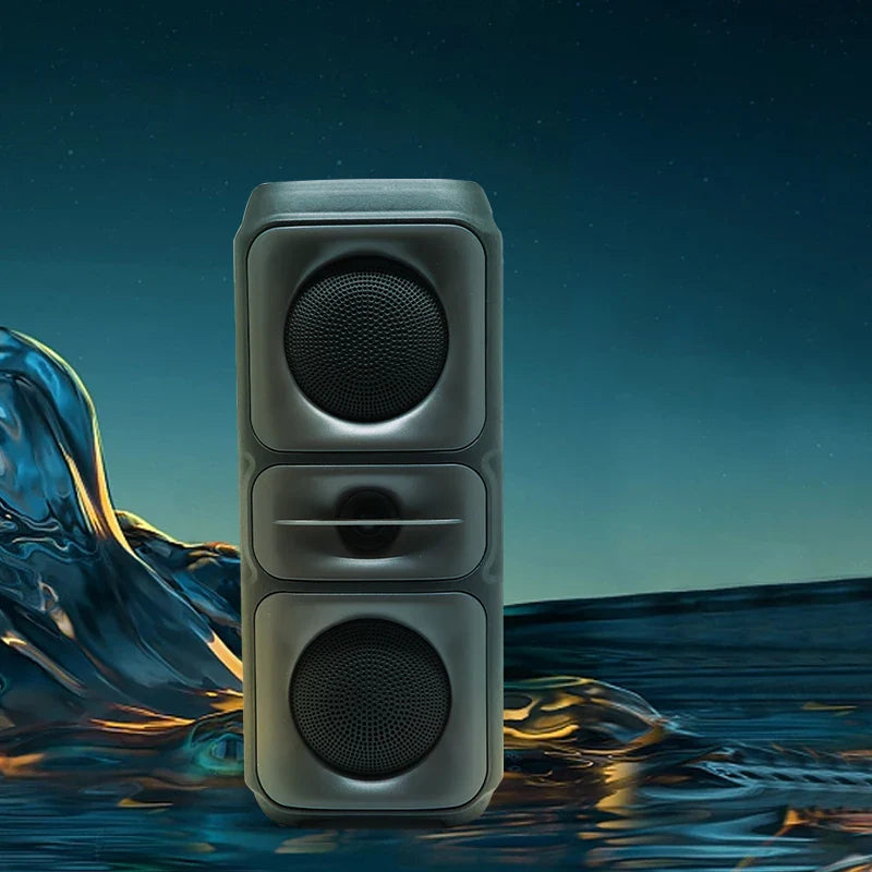 Super Large Outdoor Bluetooth Speaker RGB  Karaoke Double Horn Subwoofer Portable Wireless Column Bass Sound supports FM/TF Lootquake LLC