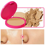 Natural Matte Pressed Powder Oil Control Brighten Whitening Face Base Foundation Compact Concealer Makeup Cosmetics Lootquake LLC