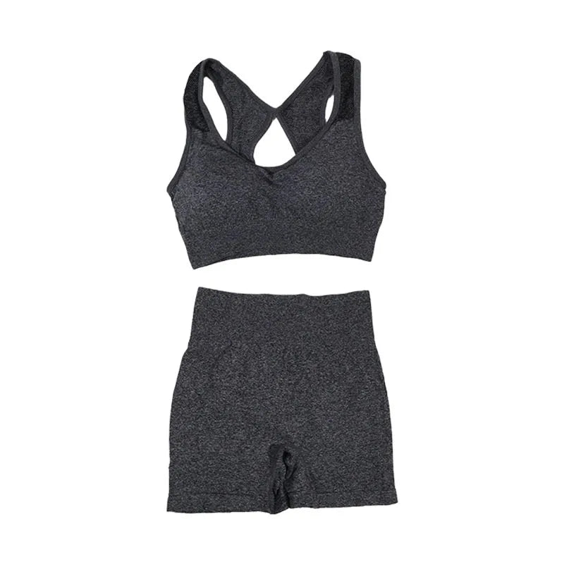 Yoga Women's Fitness Suit Shorts Workout Set THRIXINE