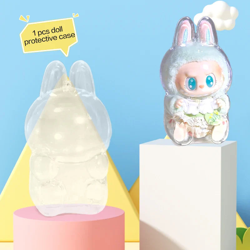 LABUBU Have A Seat Transparent Case Labubu Plastic Case Backpack Charms Lootquake LLC