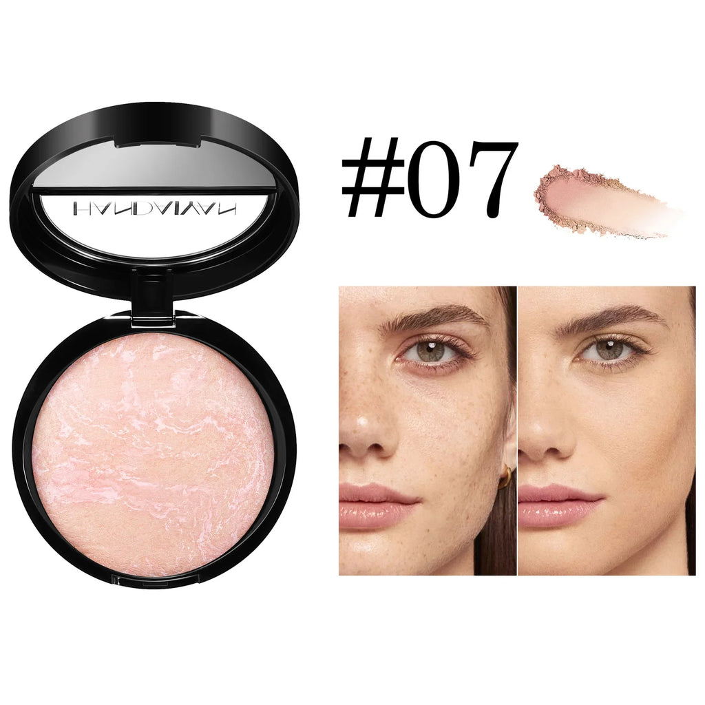 7 Colors Baked Duo Powder Matte Finishing Face Foundation Setting Powder Compact Waterproof Full Coverage Makeup Setting Base Lootquake LLC