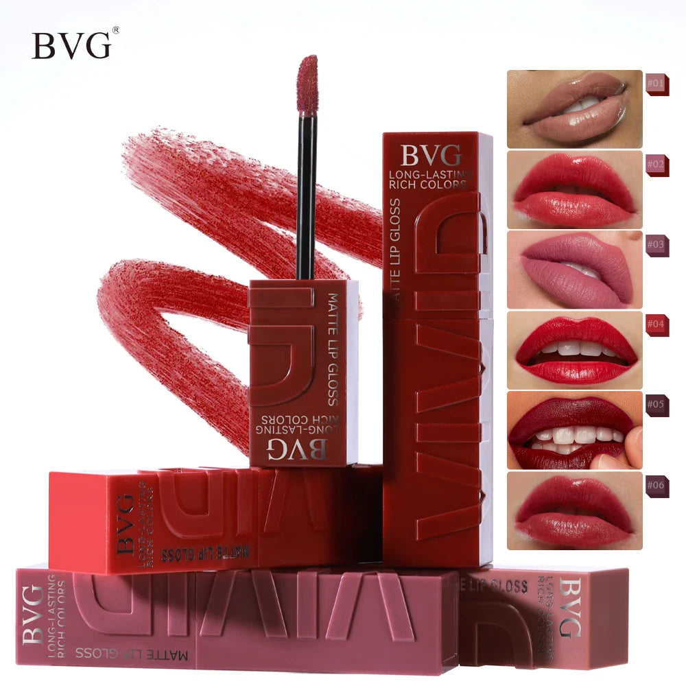 Multi-color matte lasting lip gloss lip gloss, non-greasy, non-fading, high-end warm colors, rich makeup liquid lipstick. Lootquake LLC