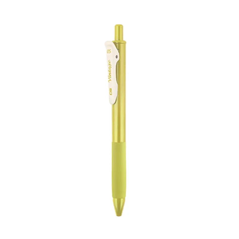 1pc Quick Dry Retro New Color Gel Ink Pen 0.5mm Vintage Pen for Journaling DIY Gift Card Coloring Drawing School Office Supplies Lootquake LLC