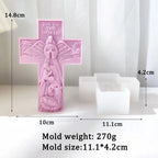 Cross Angel Virgin Mary Jesus Candle Silicone Mold Handmade Greek Mythology Sculpture Plaster Candle Soy Wax Mould Home Decor Lootquake LLC