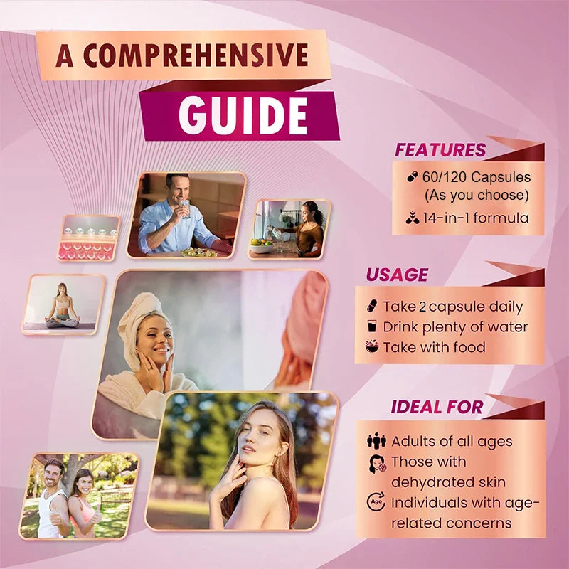 Collagen Capsules Biotin Keratin Booster Anti Aging Whitening Skin Nail，Flexible Hair and Strong Nails Nutritional Supplement Lootquake LLC