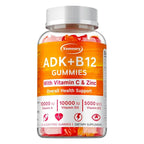 Vitamin D3 K2 + Vitamin B12 Gummies - Boost Metabolism, Eyes, Bone, Energy, Nerve, Immune Support Lootquake LLC