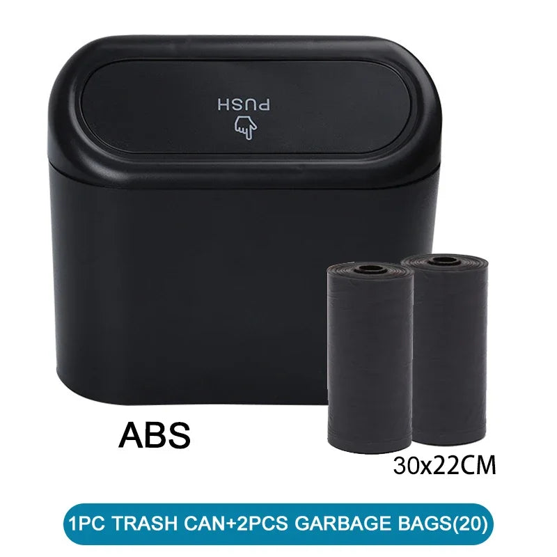 Car Trash Can (with Lid) Contains 60 (300) Garbage Bags, Small Car Trash Can, Leak-proof Mini Car Accessories Lootquake LLC