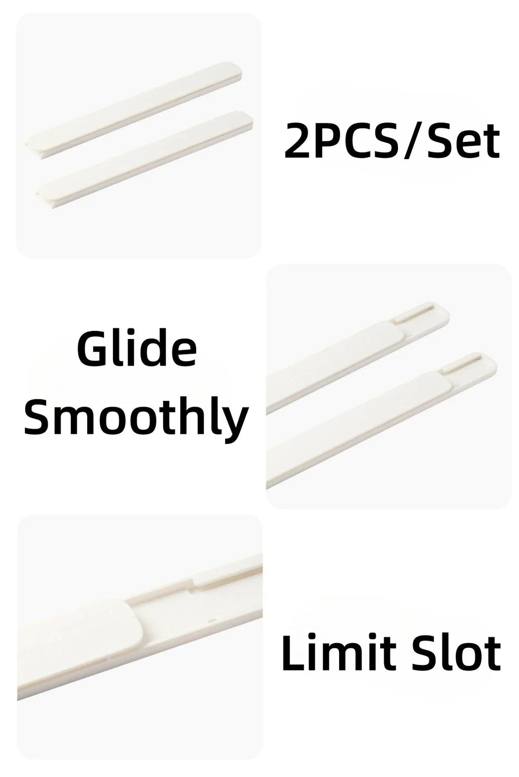 2PCS Home Storage Rack Track Closet Slide Home Kitchen Bedroom Storage Accessories Pullout Track Drawer Basket Pull Rail Slides Lootquake LLC