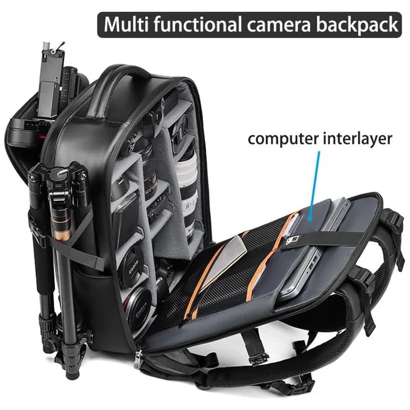Anti-theft Large Capacity Camera Backpack Modern Style Waterproof Camera Bag Outdoor DSLR Canon, Nikon, Sony, Fuji Lootquake LLC