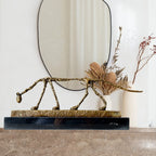 Bronze Cat Statue Abstract Cat Sculpture Classical Giacometti Art Reproduction Skeleton Animal Statue For Home Decor Collection Lootquake LLC