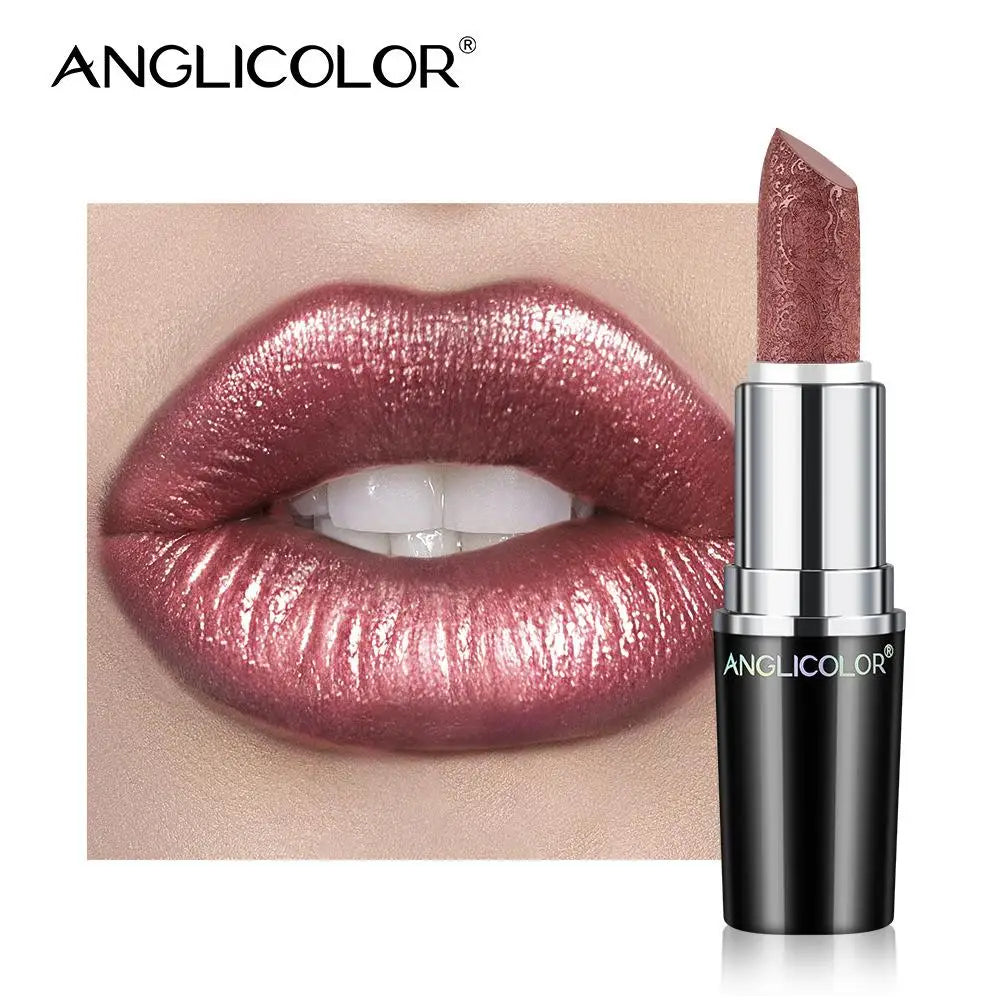 Fine Glitter Lipstick, Quicksand Gold Lipstick Non-sticky Non-fading Lipstick Pearlescent Long-lasting Silky Mermaid Lipstick Lootquake LLC