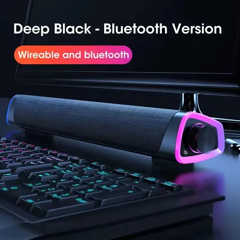 Wireless Bluetooth Speaker 4D Stereo Soundbar Home Surround Speakers for Laptop Projector PC Music Player Aux 3.5mm Wired USB Lootquake LLC