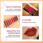 IMAGIC 8-Color Lipstick Palette Set Moisturizer Matte DIY Lipsticks Velvet Long Lasting Waterproof Lipgloss Pigments Lips Makeup Lootquake LLC