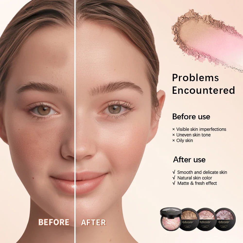 Matte Loose Powder Waterproof Oil-control Matte Full Coverage Face Makeup Makeup Setting Loose Powder Baked Powder Foundation Lootquake LLC
