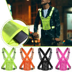 NightSafe Reflective Vest for Outdoor Sports THRIXINE
