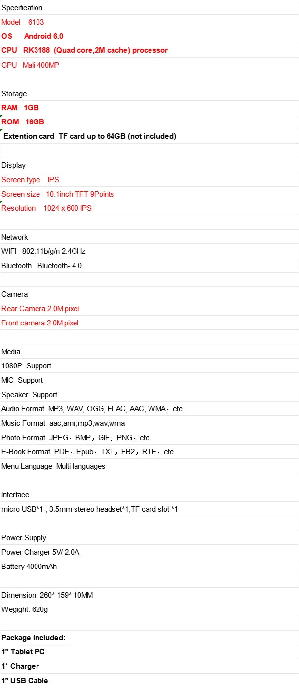 Hot Sales 10.1 INCH T4-129L Tablet PC 3GB RAM 32GB ROM Android 9.0 MTK8765 Quad Core 1280 x 800 pixels WIFI Lootquake LLC