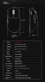 Waizowl OGM Pro V2 Hades Gaming Mouse Customize Wireless Three-Mode Paw3950 30000dpi Lightweight Gaming Mouse E-sports Ergonomic Lootquake LLC