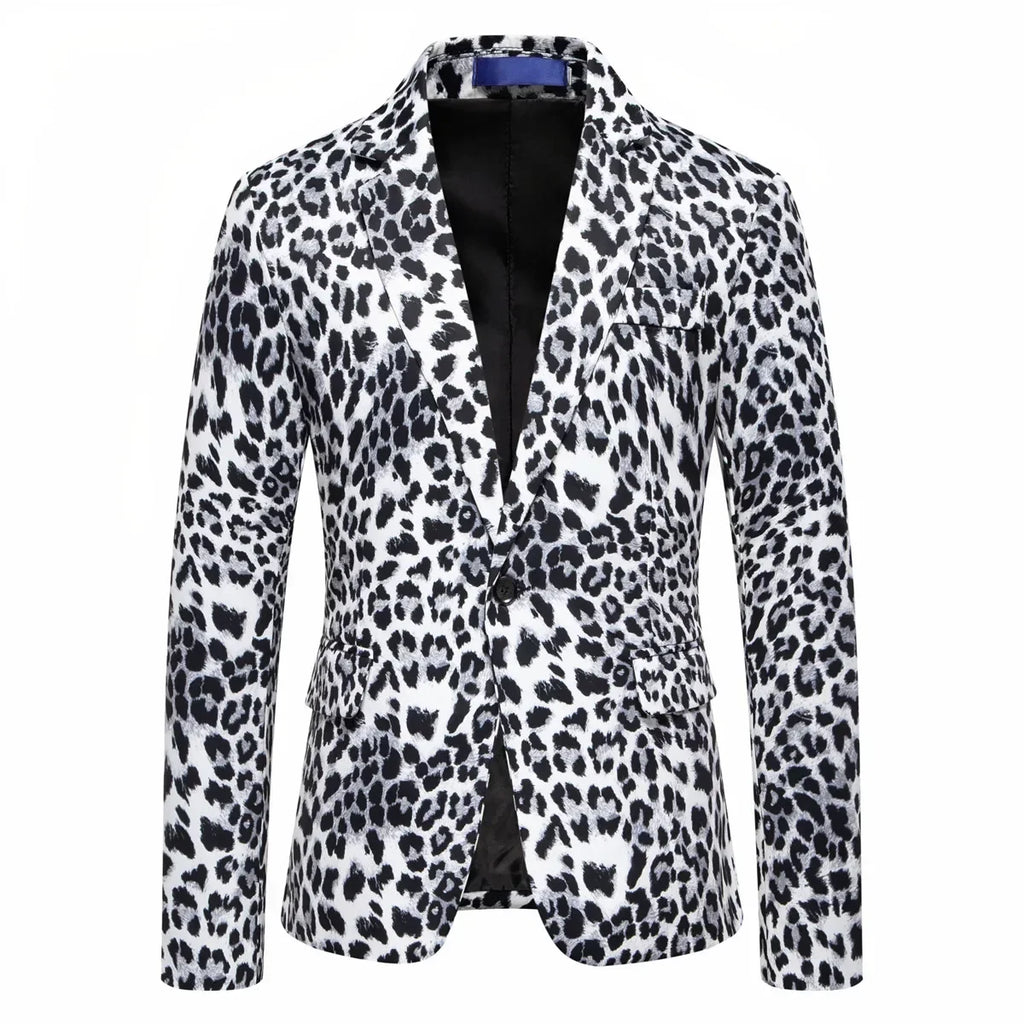 Men's Suit Jacket Leopard Print Suit Business Casual Party Suit Jacket Men Blazer  Coat Men Pi-Mart