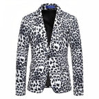 Men's Suit Jacket Leopard Print Suit Business Casual Party Suit Jacket Men Blazer  Coat Men Pi-Mart