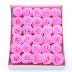 30pcs of 7cm Glitter spray artificial flower rose for Christmas gift hot Valentine DIY bouquet easter wedding Birthday decor Lootquake LLC