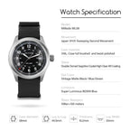 Militado ML08 Quartz Watch Ronda 515 Movement Domed Sapphire Wristwatch BGW9 Luminous 10Bar Waterproof 38mm Vintage Watches