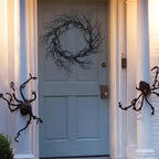 Black Halloween Wreath Artificial Branches Door Garland Wreath Halloween Decorations Scary Home Indoor Outdoor Party Decor Lootquake LLC