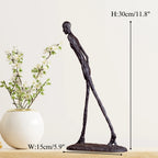 30cm Giacometti Sculpture Bronze Walking Man Statue Abstract Skeleton Hot Casting Art Figurine Famous Replica Crafts Home Decor