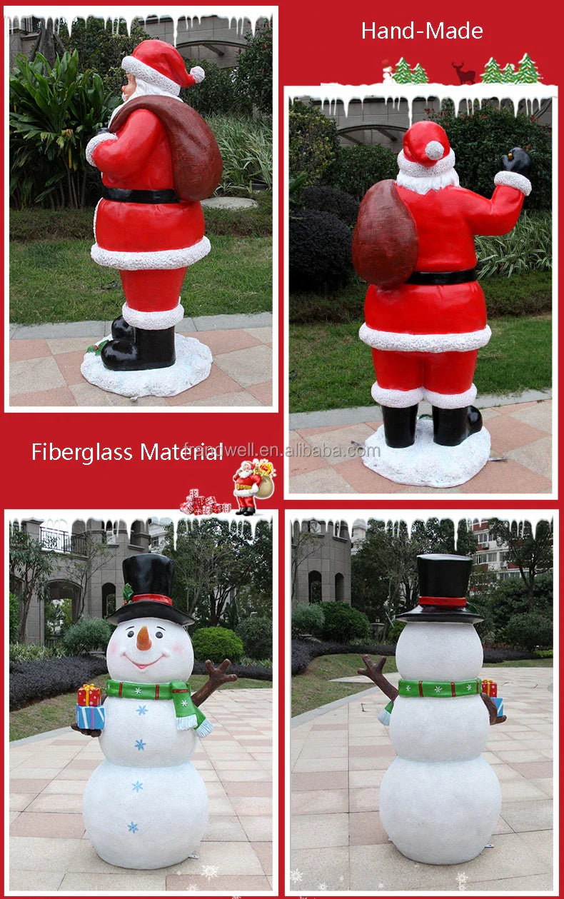 Outdoor Christmas Tree Decoration Life Size Christmas Statue For Sale
