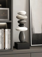 Modern Art Feng Shui Stone Resin Sculpture Wine Cabinet Decor Living Room Desktop Home Decoration Stone Statue Model Figurines