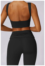 Elevate Activewear: Seamless Leggings & Top Set THRIXINE