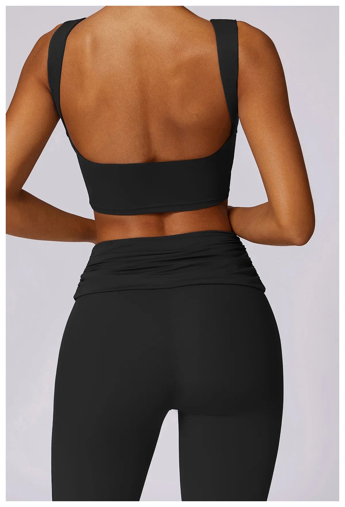 Elevate Activewear: Seamless Leggings & Top Set THRIXINE