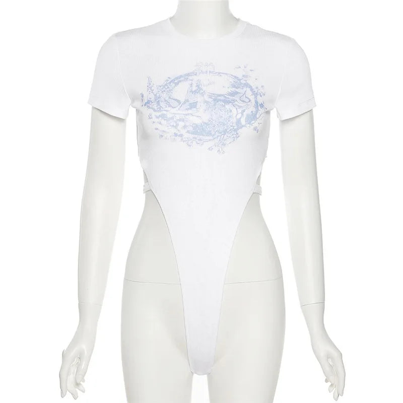 Sizzle Chic: Trendy Summer Print Bodysuit