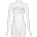 Sizzle Chic: Trendy Summer Print Bodysuit