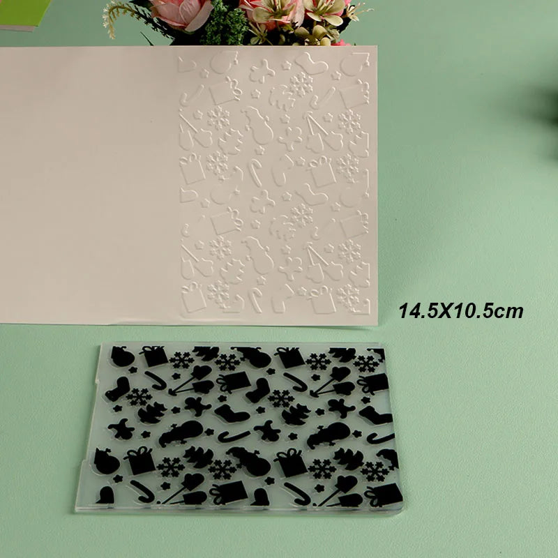 DUOFEN Crafts plastic embossing folder collection 2 paper embossing flower mold Christmas Birthday Easter day wedding Lootquake LLC