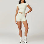 Women's 2-Piece Yoga Set: Crop Top & Leggings THRIXINE