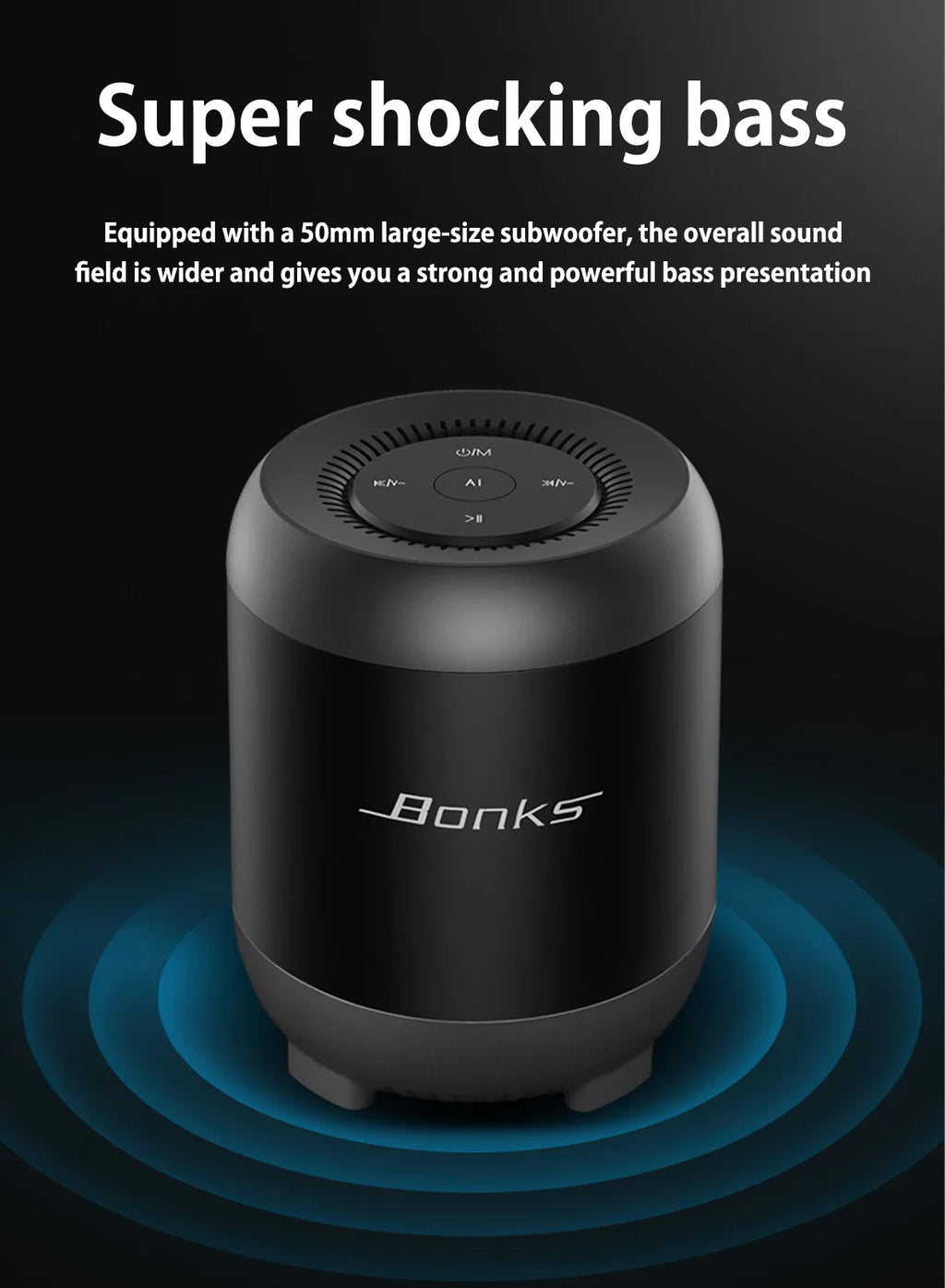 Wireless Bluetooth Speaker AI Intelligent Artificial Voice Control Insert Card Small Audio Mobile Phone Computer Desktop Lootquake LLC