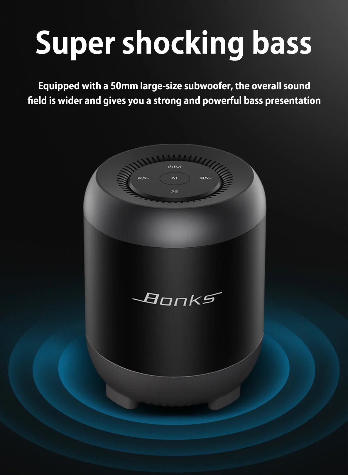 Wireless Bluetooth Speaker AI Intelligent Artificial Voice Control Insert Card Small Audio Mobile Phone Computer Desktop Lootquake LLC
