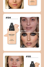 Flawless All Day: 9 Color Waterproof Concealer Foundation For Women Makeup Full Coverage Long Lasting Moisturizing Lootquake LLC