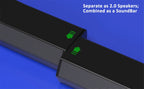 Bluetooth Computer Speakers for PC Desktop Monitor, Gaming PC Sound Bar-Wired USB-Powered,Superb Stereo Sound,with LED Lighting