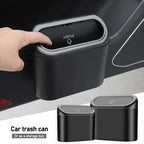 Car Trash Bin Hanging Vehicle Garbage Dust Case Storage Box Plastic Pressing Square Trash Can Type Auto Car Supplies Lootquake LLC