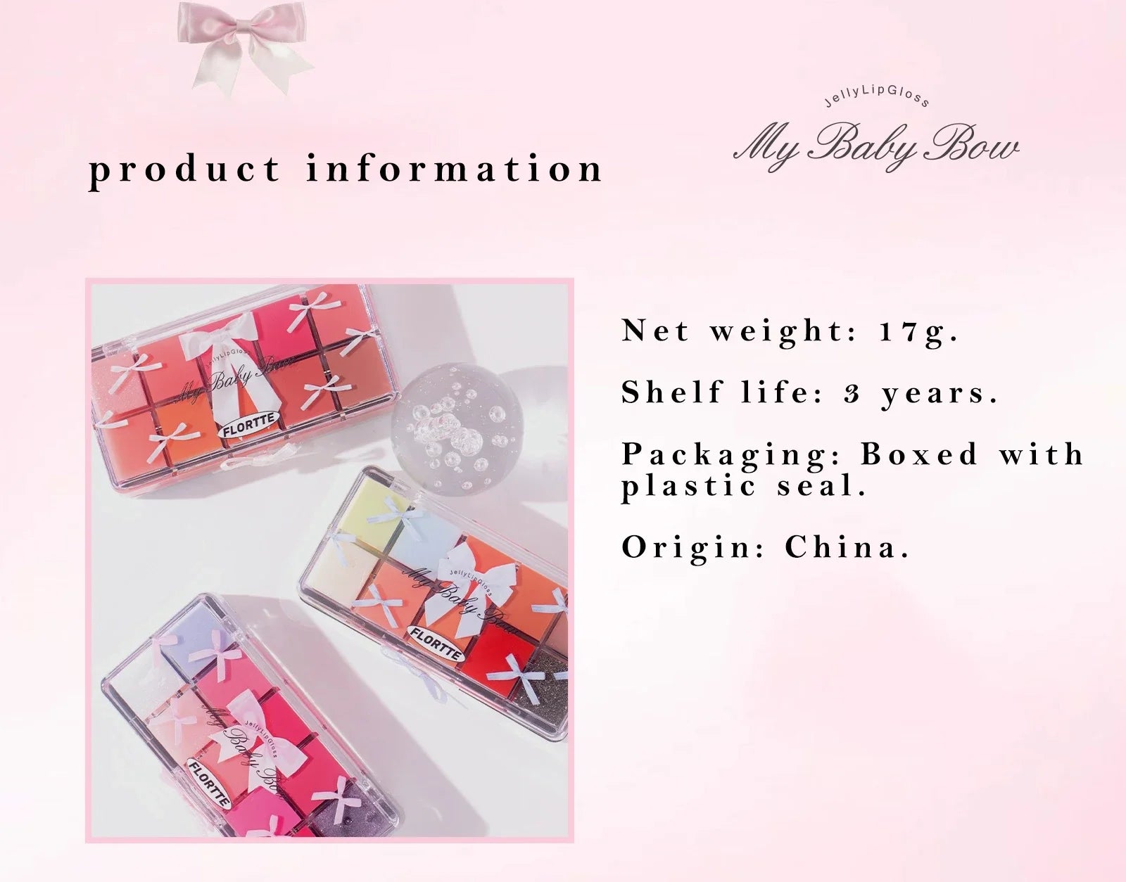FLORTTE 10-Color Lip Palette Lip Gloss and Lipstick Glossy Moisturizing Pigmented Multifunctional Easy to Apply Lootquake LLC