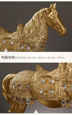 Resin Horse Sculpture, Animal Statue, European Style, Souvenir Gift, Living Room, Office, Study, Desktop Decoration, Gifts