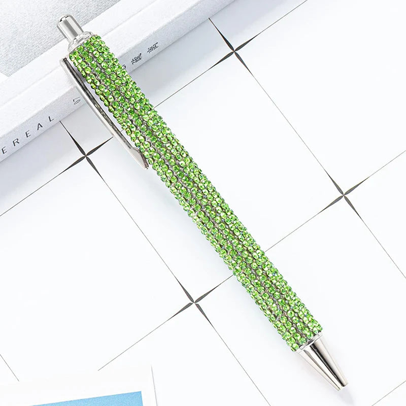 Press Metal Ballpoint Pens Diamond Multi-color Gift Pen Creative Office Supplies Lootquake LLC